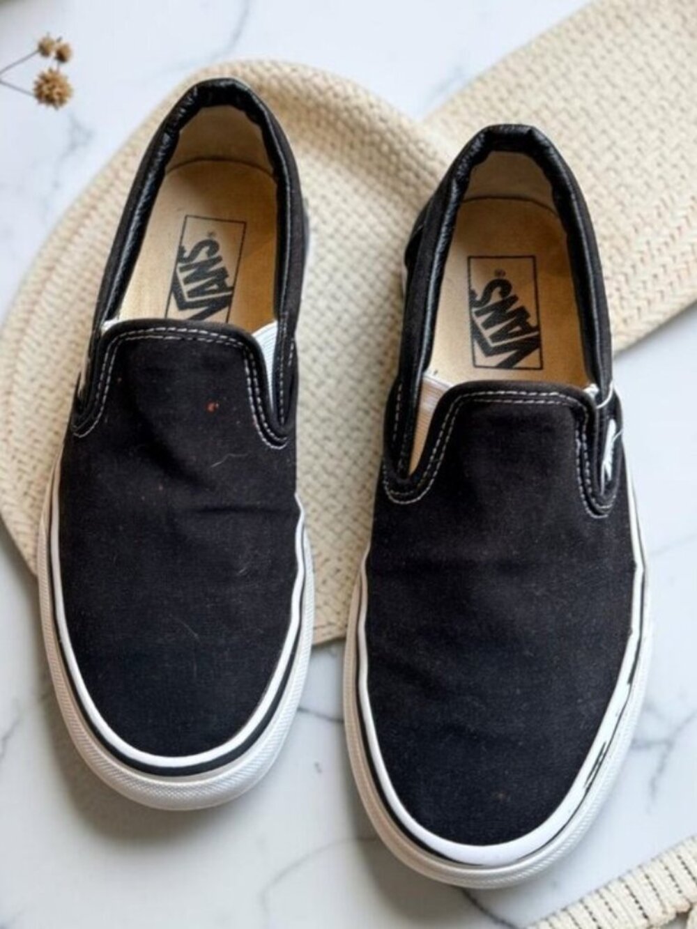 Vans Classic Slip-On Shoes Sneakers in Black Women's Size 7.5 Men's 6 - Picture 10 of 10